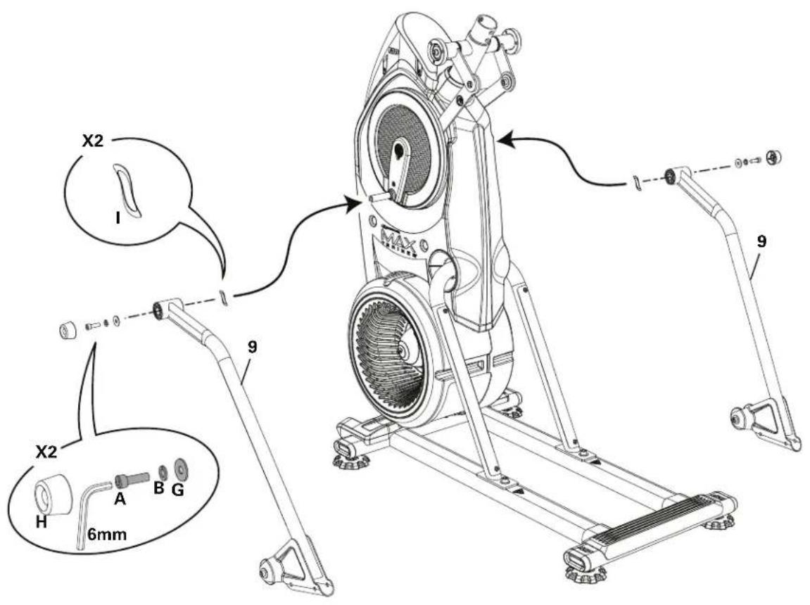 BOWFLEX Max Trainer M8 - Fixez les pattes à l'ensemble cadre - 2