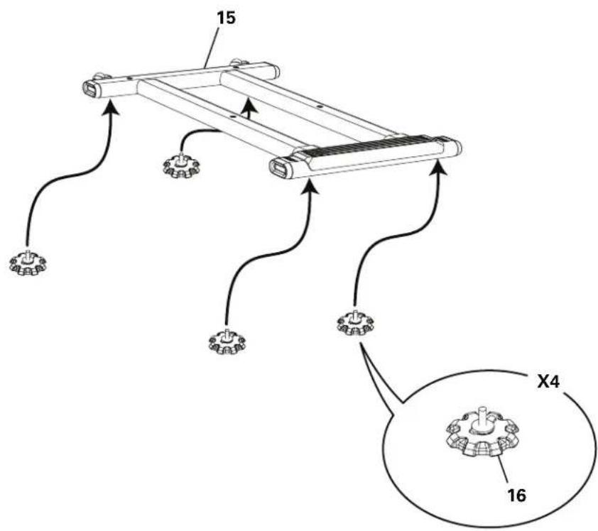 BOWFLEX Max Trainer M8 - Fixez l'ensemble rail à l'ensemble cadre puis retirez l'ensemble cadre de la plaque de livraison - 4