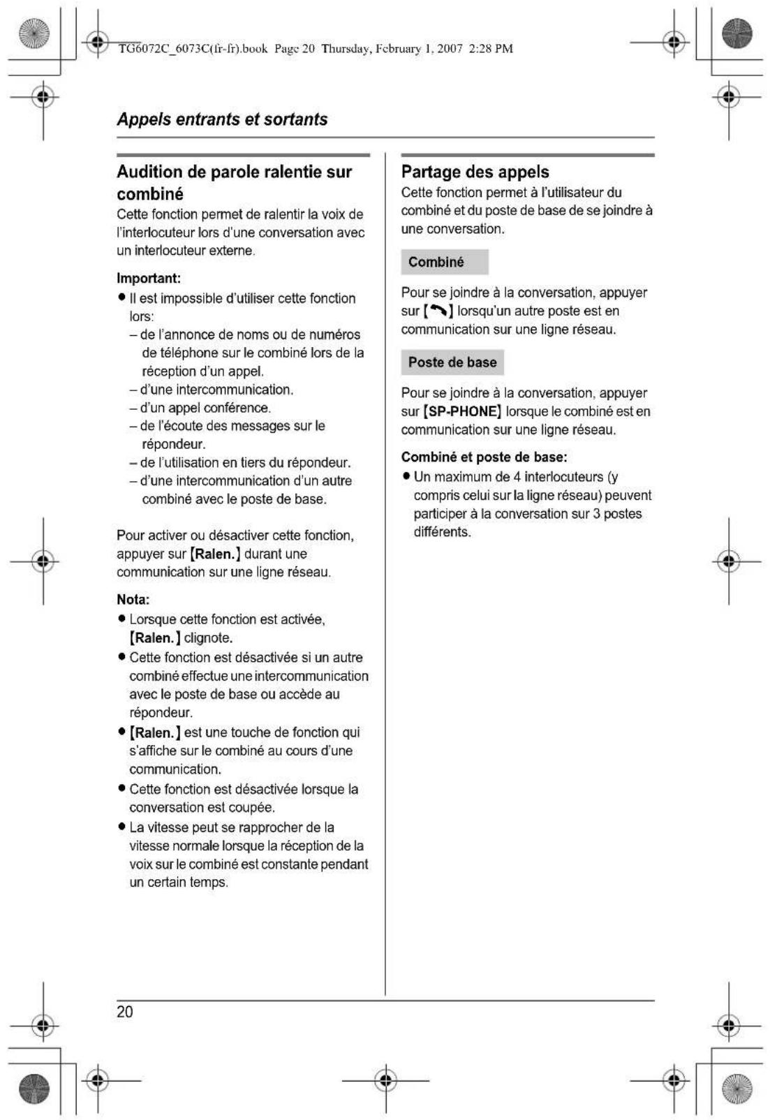 PANASONIC KXTG6073 - Nota: - 1