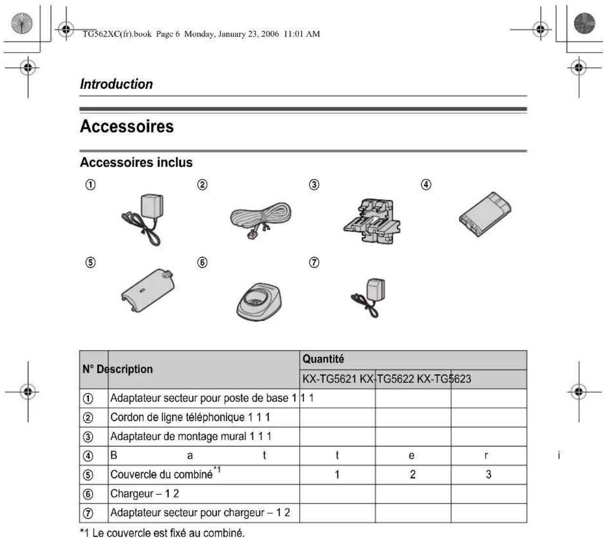 PANASONIC KXTG5622 - Extension du système téléphonique - 7