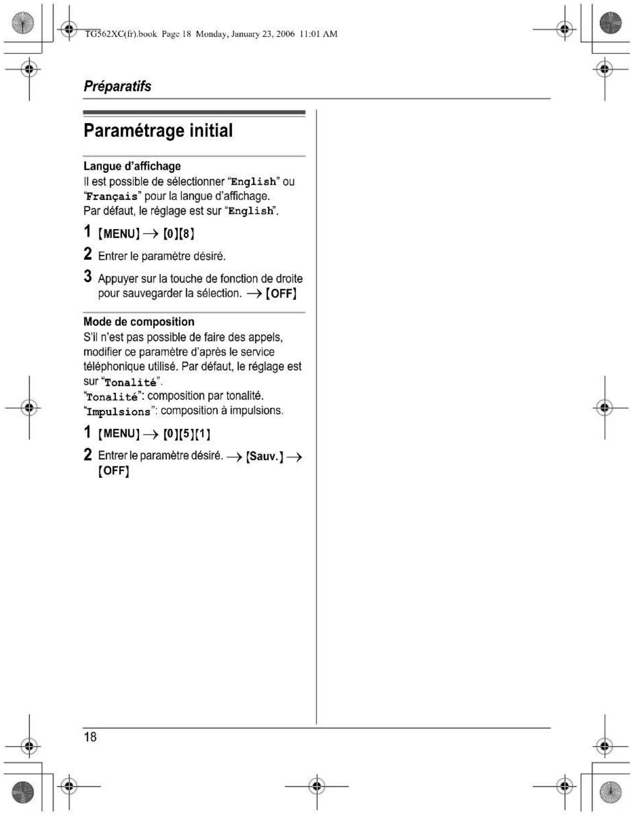 PANASONIC KXTG5622 - Affichage - 1