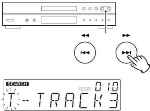TASCAM CDP1260 - Sostenga oprimido el boton Skip (1-< o >1). - 3