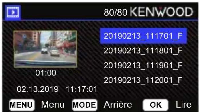 KENWOOD DRVA501W - FICHIERS VIDÉO - 1