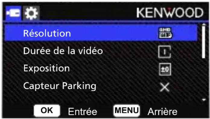 KENWOOD DRVA501W - - Menu Video - 1