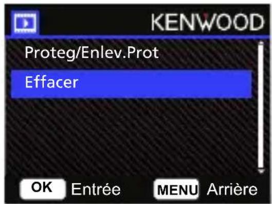 KENWOOD Proteg/Enlev.Prot Effacer OK Entrée MENU Arrière