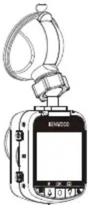 KENWOOD DRVA100 - FIXER LE SUPPORT SUR LE PARE-BRISE ET COMMENCER À ENREGISTRER. - 1