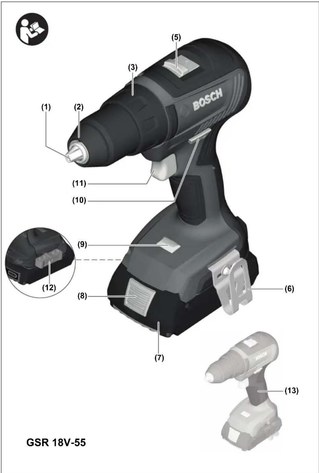 BOSCH GSB 18V55 Professional - 1