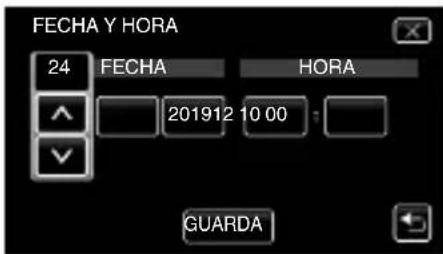 JVC Everio R GZR441BEU - Ajuste de la Fecha y la hora - 4