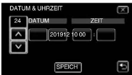 JVC Everio R GZR441BEU - Stellen Sie Datum und Zeit ein. - 1