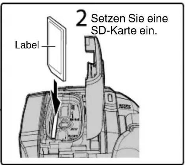 JVC Everio R GZR441BEU - Einsetzen einer SD-Karte - 2