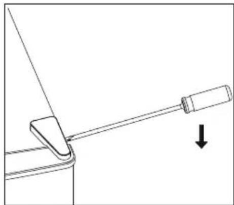 MEDION MD 37544 - Modificacion de la bisagra de la puerta - 2