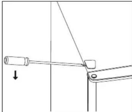 MEDION MD 37544 - Modificacion de la bisagra de la puerta - 4