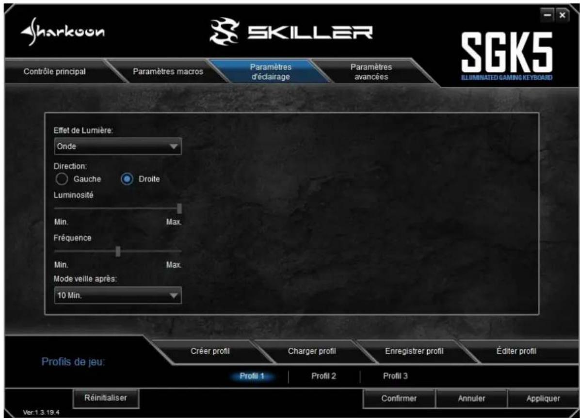 Sharkoon Skiller SGK5 - Paramètres d'éclairage - 1