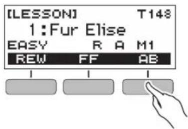 CASIO Casiotone LKS250 - Lecture en boucle d'une partie d'une chanson pour une leçon (leçon en boucle) - 1