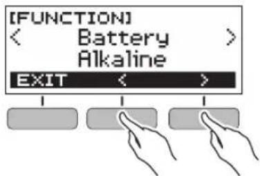 CASIO Casiotone LKS250 - Configuration du réglage de type de pile - 1