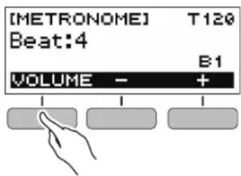 CASIO Casiotone LKS250 - Changement du niveau de volume sonore du métronome - 1
