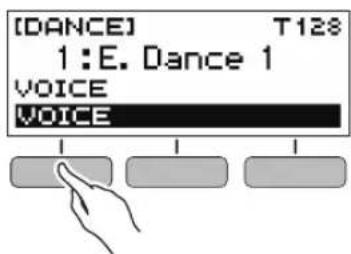 CASIO Casiotone CTS300 - En mode de musique de danse, appuyez sur VOICE. - 1