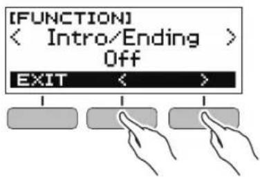 CASIO Casiotone CTS300 - Utilisez les boutons u et i pour sélectionner « intro/ending - 1