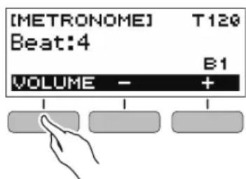CASIO Casiotone CTS200 - Changement du niveau de volume sonore du métronome - 1