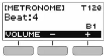 CASIO Casiotone CTS200 - Spécification du son du métronome et des battements par mesure - 1
