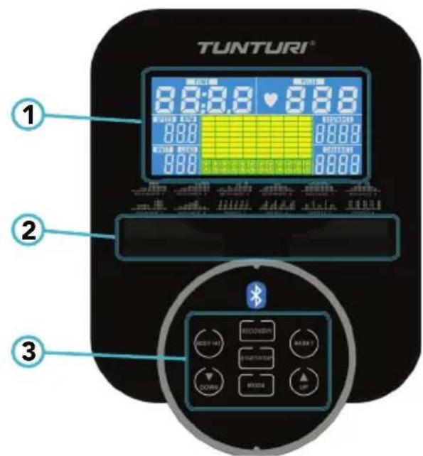 TUNTURI FitCycle 90i Pro - Console (fig F) - 1