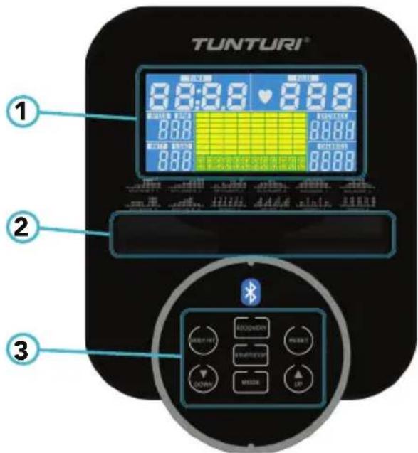 TUNTURI FitCycle 90i Pro - Konsole (Abb F) - 1