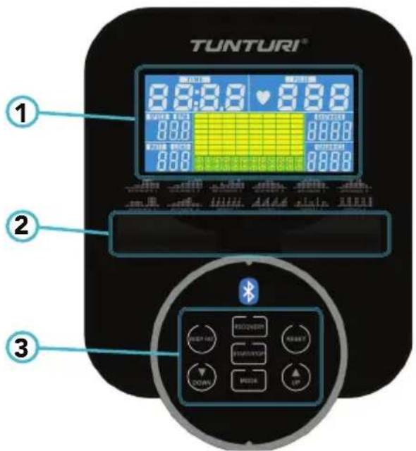 TUNTURI FitCycle 90i Pro - Console (fig F) - 1