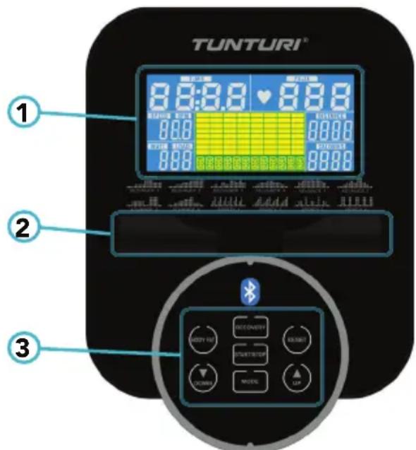 TUNTURI FitCycle 90i Pro - Consola (fig F) - 1