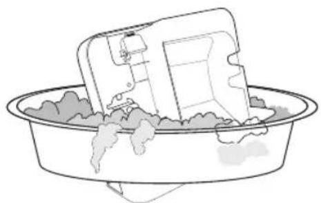 Clean Air Optima CA807 - ⑥ Reinigen Sie das Wasserbassin mit einem Schwamm - 1