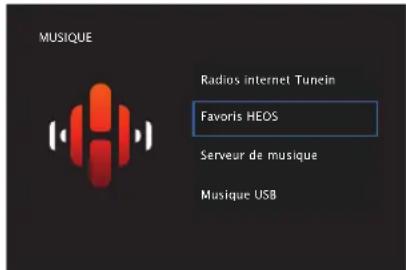 DENON AVRX2600H - Lecture des Favoris HEOS - 1
