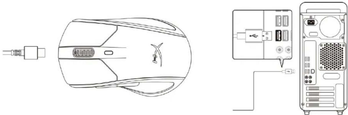 HYPERX Pulsefire Dart - Kabelgebundener Betrieb - 1