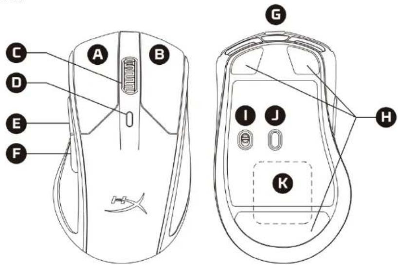 HYPERX Pulsefire Dart - Visión general - 1