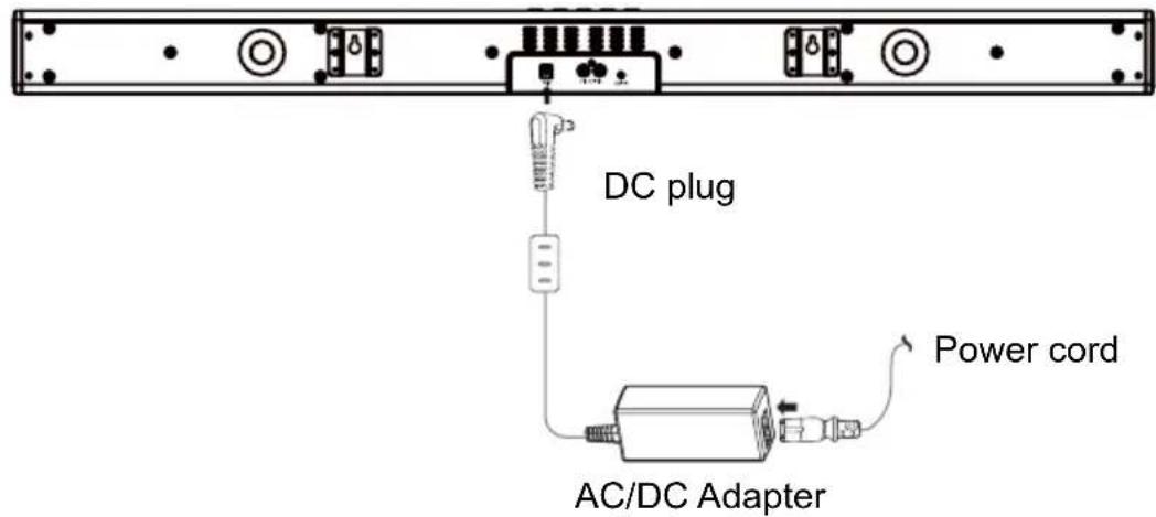 Krüger&Matz KM8007 - CONNECTING THE AC/DC ADAPTER - 1