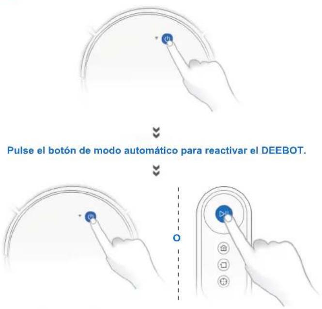 ECOVACS Deebot 500 - Pausa, reactivación, apagado - 3