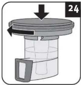 DIRT DEVIL Rebel 24 HE - Emptying the dust container and cleaning the motor protection filters - 9