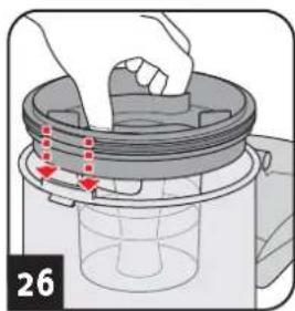 DIRT DEVIL Rebel 24 HE - Emptying the dust container and cleaning the motor protection filters - 11