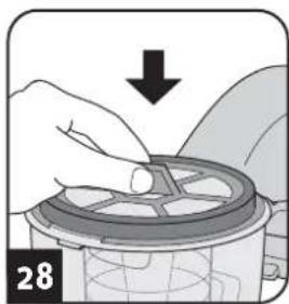 DIRT DEVIL Rebel 24 HE - Emptying the dust container and cleaning the motor protection filters - 13