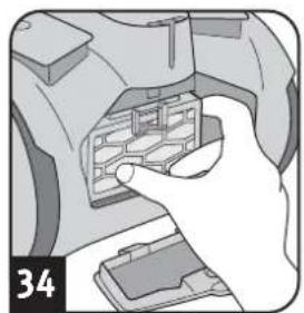 DIRT DEVIL Rebel 24 HE - Remplacement / nettoyage du filtre de sortie d'air - 4