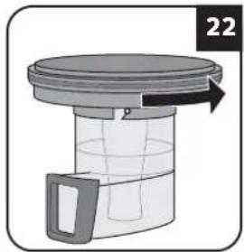DIRT DEVIL Rebel 24 HE - Emptying the dust container and cleaning the motor protection filters - 7