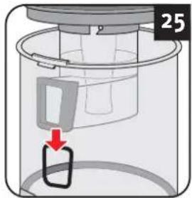 DIRT DEVIL Rebel 24 HE - Emptying the dust container and cleaning the motor protection filters - 10
