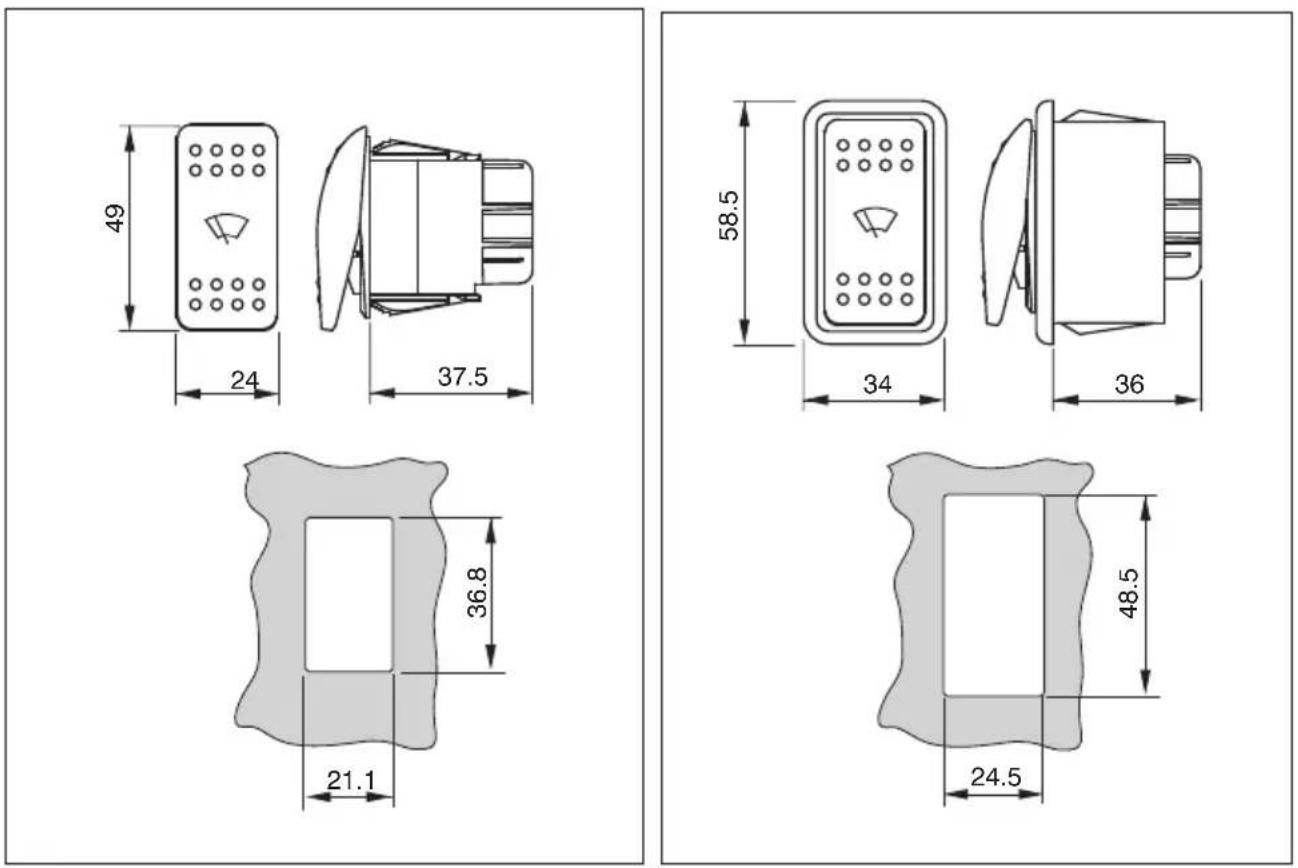 Vetus WPANEL - Dimensions principales Dimensiones principales Dimensioni principali - 3