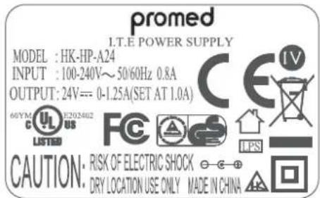 Promed 620 - Typenschilder | Type labels | Plaques signalétiques | Targhetta dati | Placa de características | Typeplaatjes | Таблички с обозначением типа | Tabliczki identyfikacyjne | Typrplåtar | Tyyppikilvet - 2