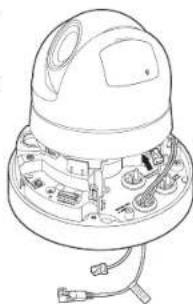 Hanwha XNP6120H - Raccorder le cable impermeable d'alimentation et LAN - 3