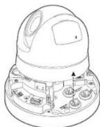 Hanwha XNP6120H - Raccorder le cable impermeable d'alimentation et LAN - 1