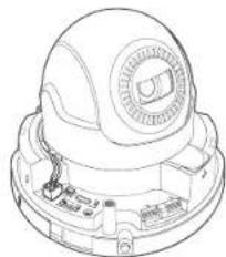 Hanwha XNV6085 - Branchement du cable d'alimentation et du cable LAN - 1