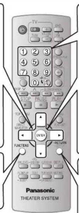 PANASONIC SCPT550 - fficher l'écran Functions". - 2
