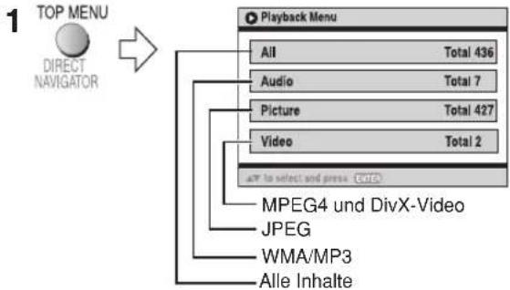 PANASONIC SCPT550 - Abspielen eines Programms (Playback Menu) - 1
