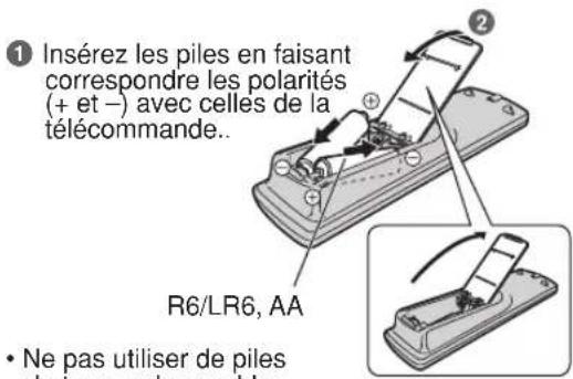 PANASONIC SCPT550 - Préparation de la télécommande - 1