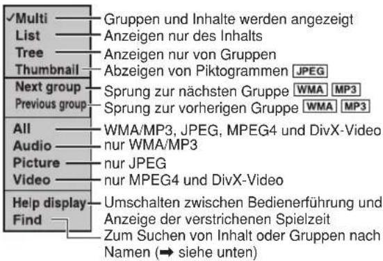 PANASONIC SCPT550 - Gebrauch von Untermenus - 4