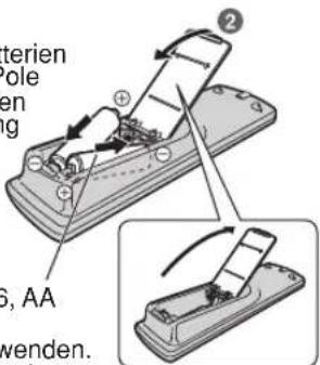 PANASONIC SCPT550 - Vorbereiten der Fernbedienung - 1